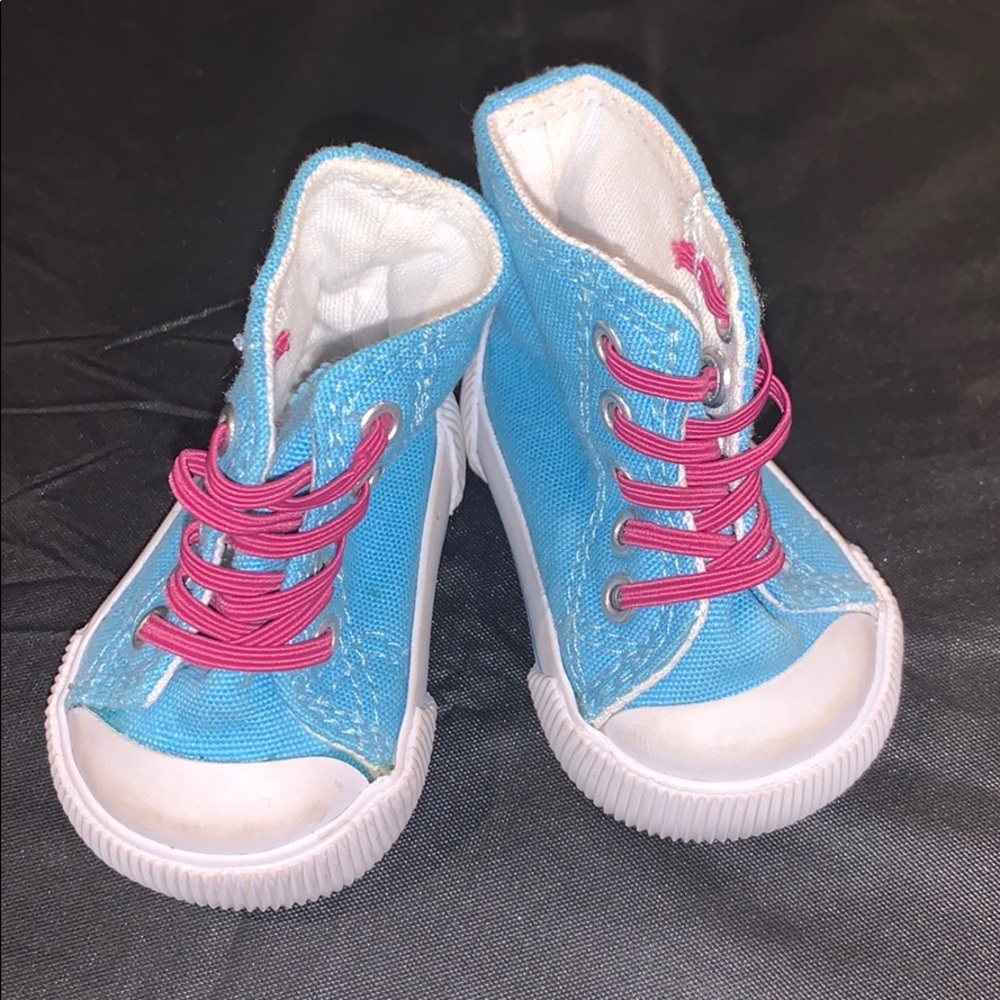 High top blue and purple American Girl Shoes